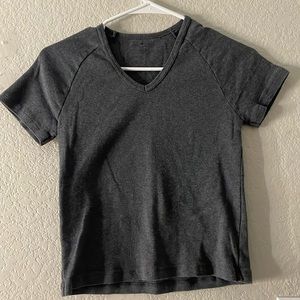 Brandy Melville Dark Grey V Neck Tee